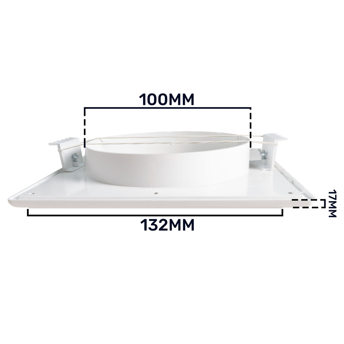 Dospel Duo Smart Ø100 Louvre Vent with Fly Mesh – White