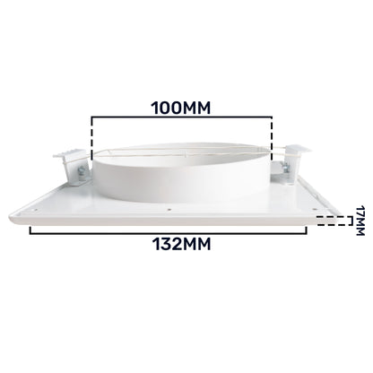 Dospel Duo Smart Ø100 Louvre Vent with Fly Mesh – White