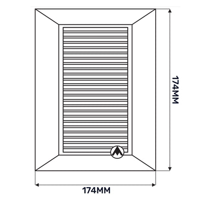 Dospel Duo Smart Ø100 Louvre Vent with Fly Mesh – White