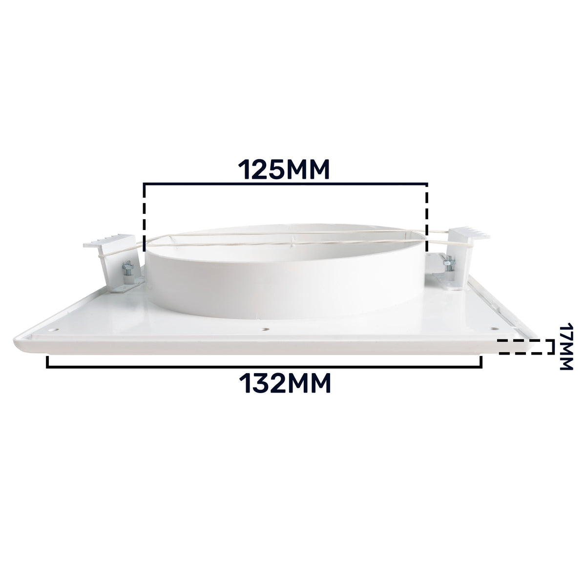 Dospel Duo Smart Ø125 Louvre Vent with Fly Mesh – White