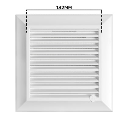 Dospel Duo Smart Ø125 Louvre Vent with Fly Mesh – White