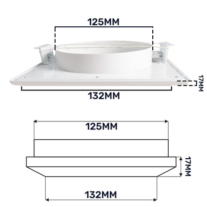Dospel Duo Smart Ø125 Louvre Vent with Fly Mesh – White
