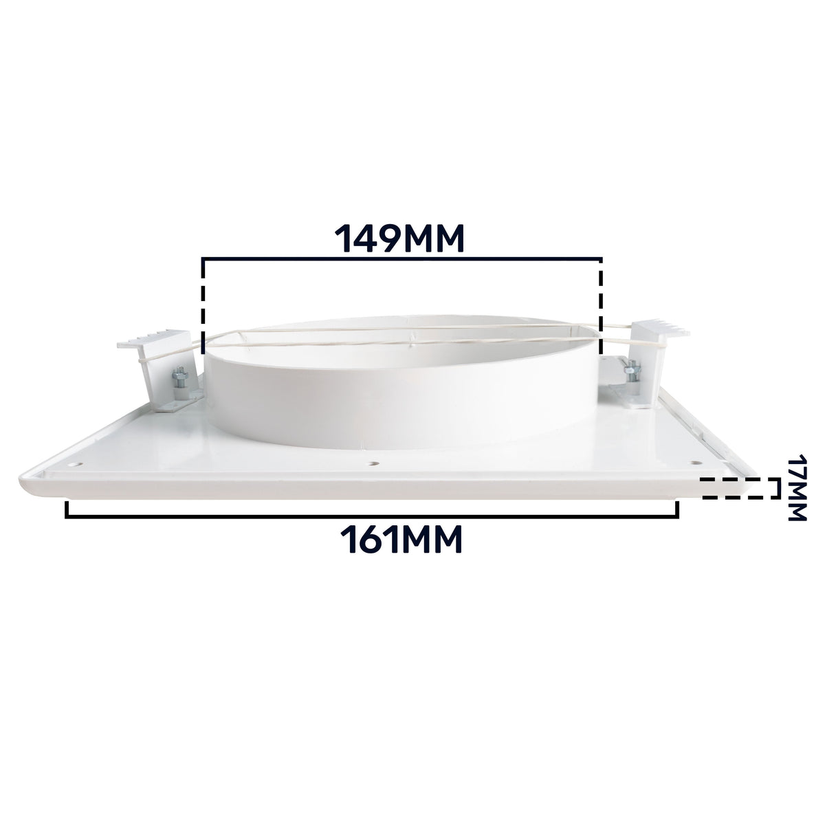 Dospel Duo Smart Ø150 Louvre Vent with Fly Mesh – White