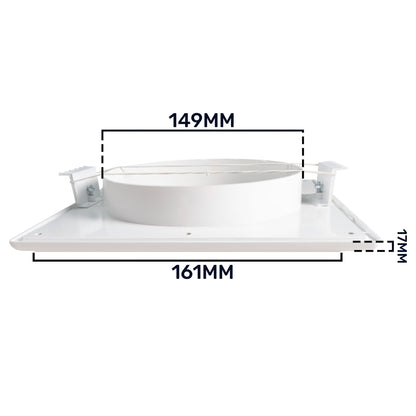 Dospel Duo Smart Ø150 Louvre Vent with Fly Mesh – White