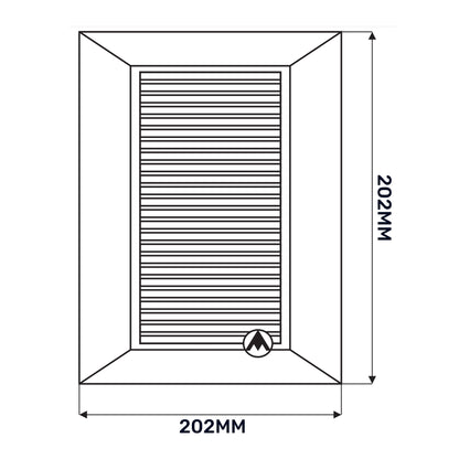 Dospel Duo Smart Ø150 Louvre Vent with Fly Mesh – White