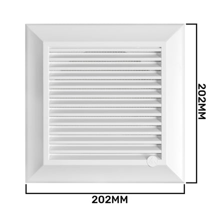 Dospel Duo Smart Ø150 Louvre Vent with Fly Mesh – White