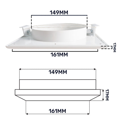 Dospel Duo Smart Ø150 Louvre Vent with Fly Mesh – White