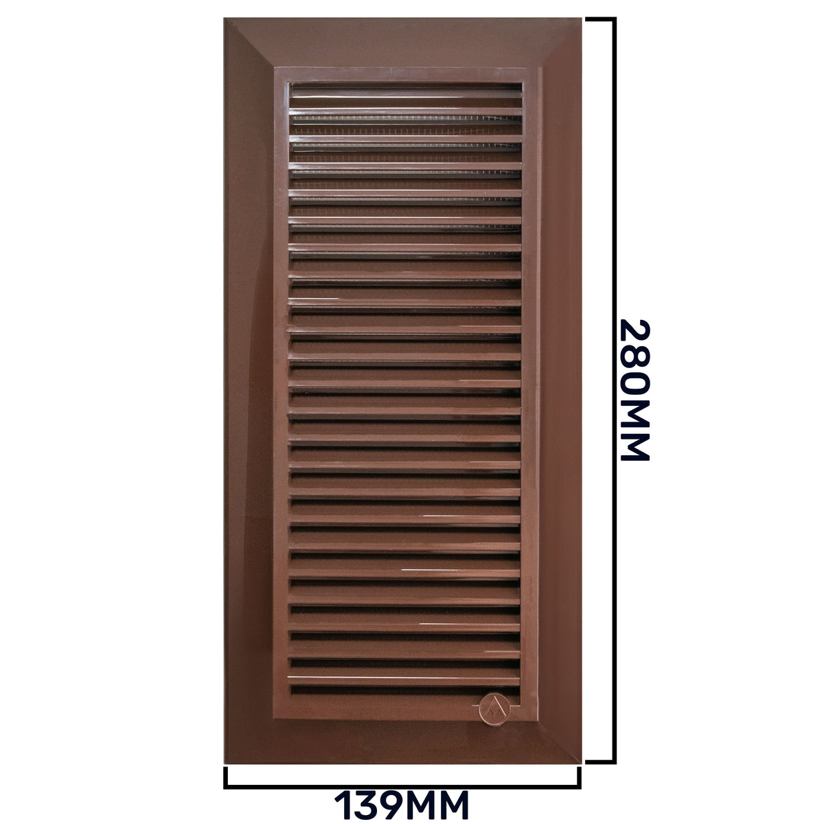 Dospel Duo Smart 90×240 Louvre Vent with Fly Mesh – Brown