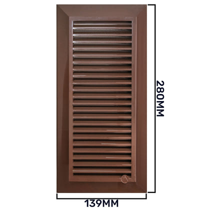 Dospel Duo Smart 90×240 Louvre Vent with Fly Mesh – Brown