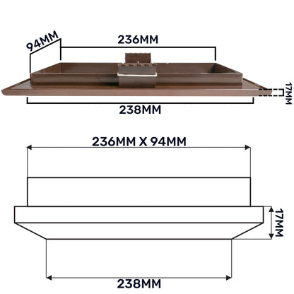 Dospel Duo Smart 90×240 Louvre Vent with Fly Mesh – Brown