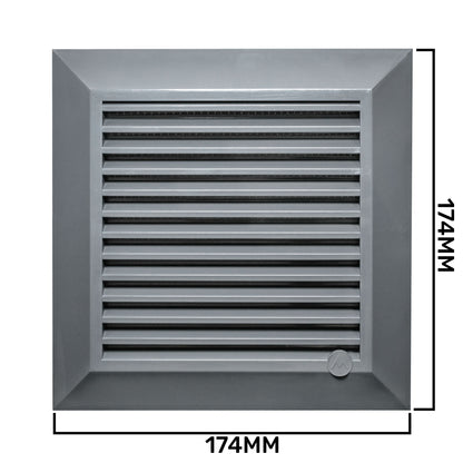Dospel Duo Smart 135 Louvre Vent with Fly Mesh – Graphite