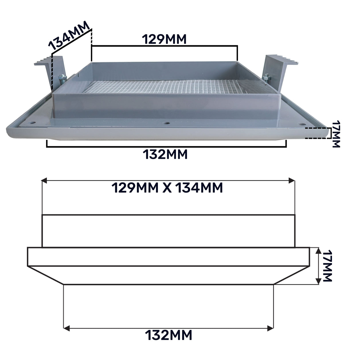 Dospel Duo Smart 135 Louvre Vent with Fly Mesh – Graphite