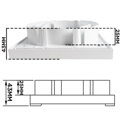 Dospel KR100/125 Louvre Vent with Fly Mesh – White