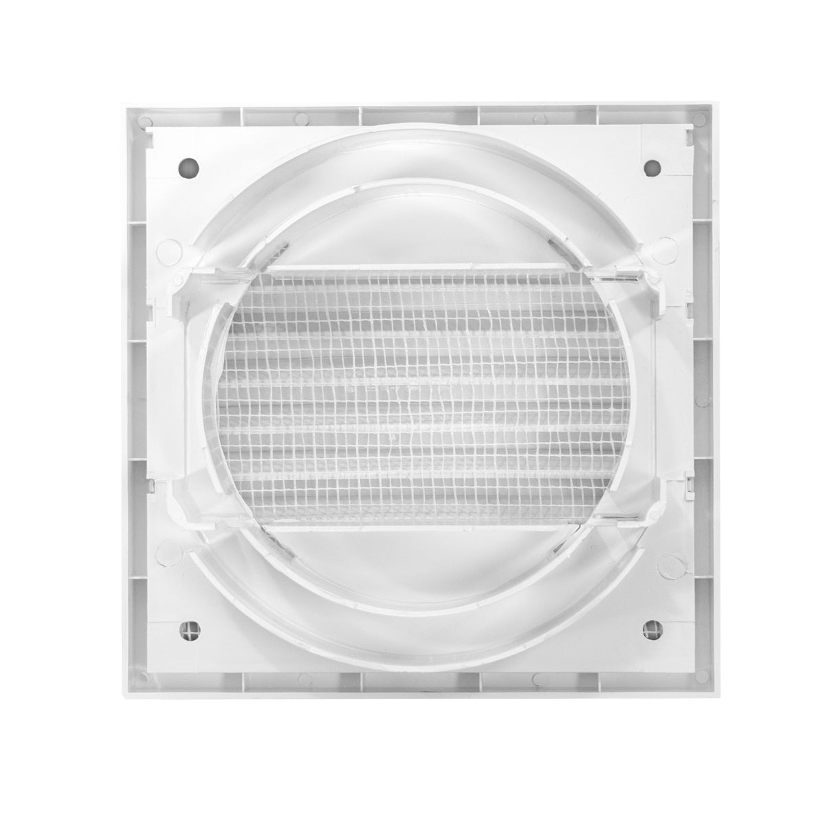 Dospel KR100/125 Louvre Vent with Fly Mesh – White