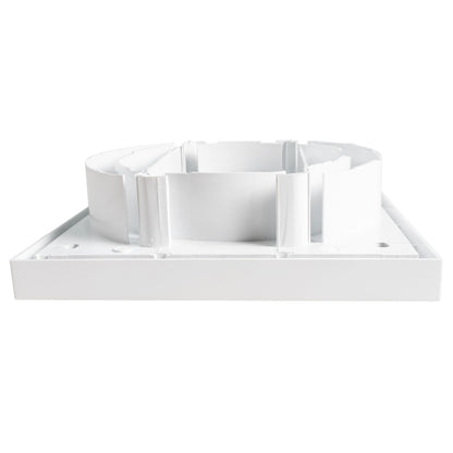 Dospel KR100/125 Louvre Vent with Fly Mesh – White