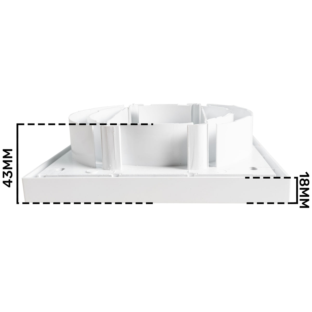 Dospel KR100/125 Louvre Vent with Fly Mesh – White