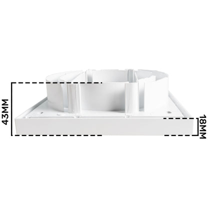 Dospel KR100/125 Louvre Vent with Fly Mesh – White
