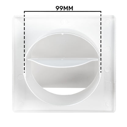 External White Louvre Vent  KRD/100 100mm