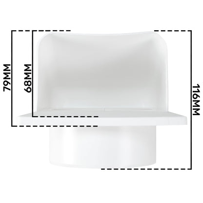 External White Louvre Vent  KRD/100 100mm