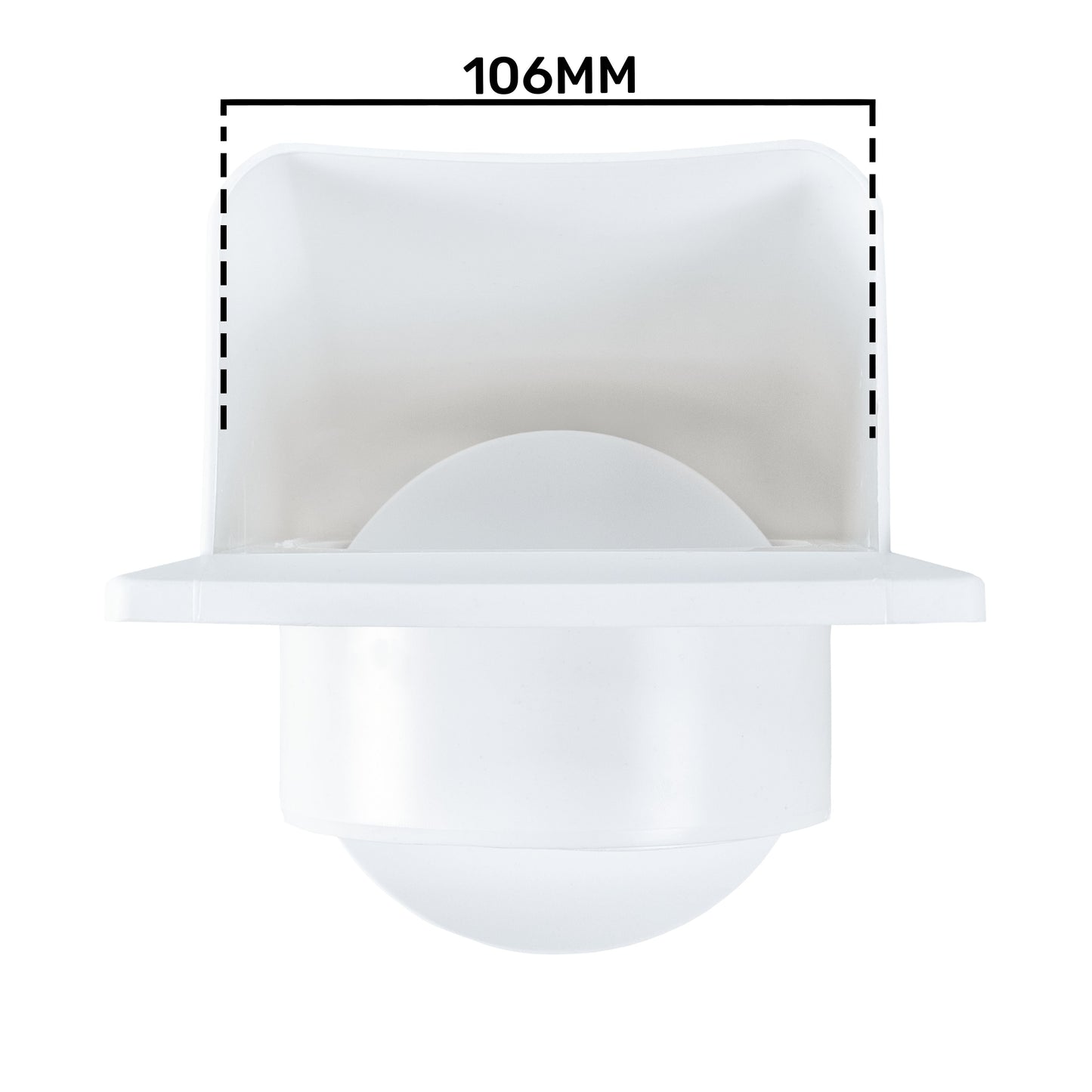 External White Louvre Vent  KRD/100 100mm