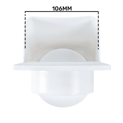 External White Louvre Vent  KRD/100 100mm