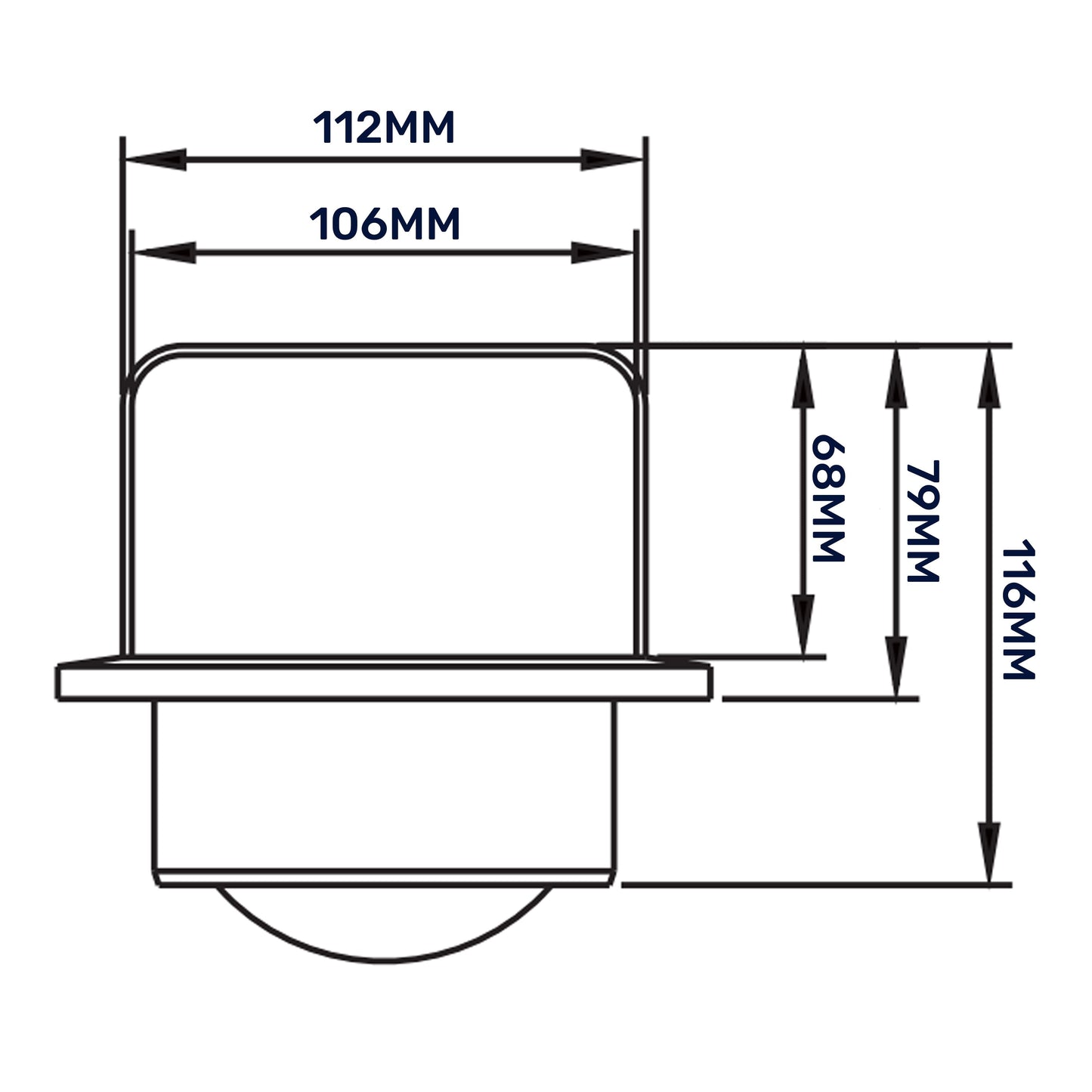 External White Louvre Vent  KRD/100 100mm