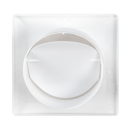 Through Wall Ventilation Kit Round Louvre Vent VC-KRO0184 with White External Vent