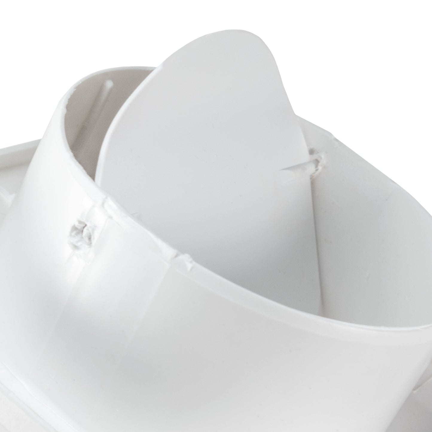 Through Wall Ventilation Kit Round Louvre Vent VC-KRO0184 with White External Vent