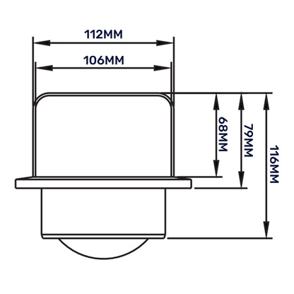 External Brown Louvre Vent KRD/100B 100mm