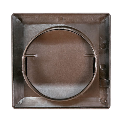Through Wall Ventilation Kit Round Louvre Vent VC-KRO0184 with Brown External Vent