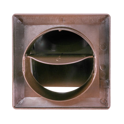 Through Wall Ventilation Kit Round Louvre Vent VC-KRO0184 with Brown External Vent
