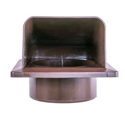 Through Wall Ventilation Kit Round Louvre Vent VC-KRO0184 with Brown External Vent