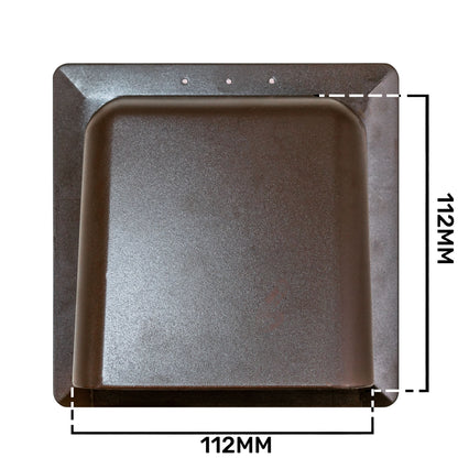 External Brown Louvre Vent KRD/100B 100mm