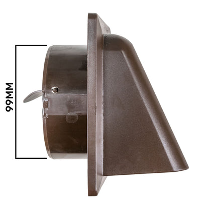 External Brown Louvre Vent KRD/100B 100mm