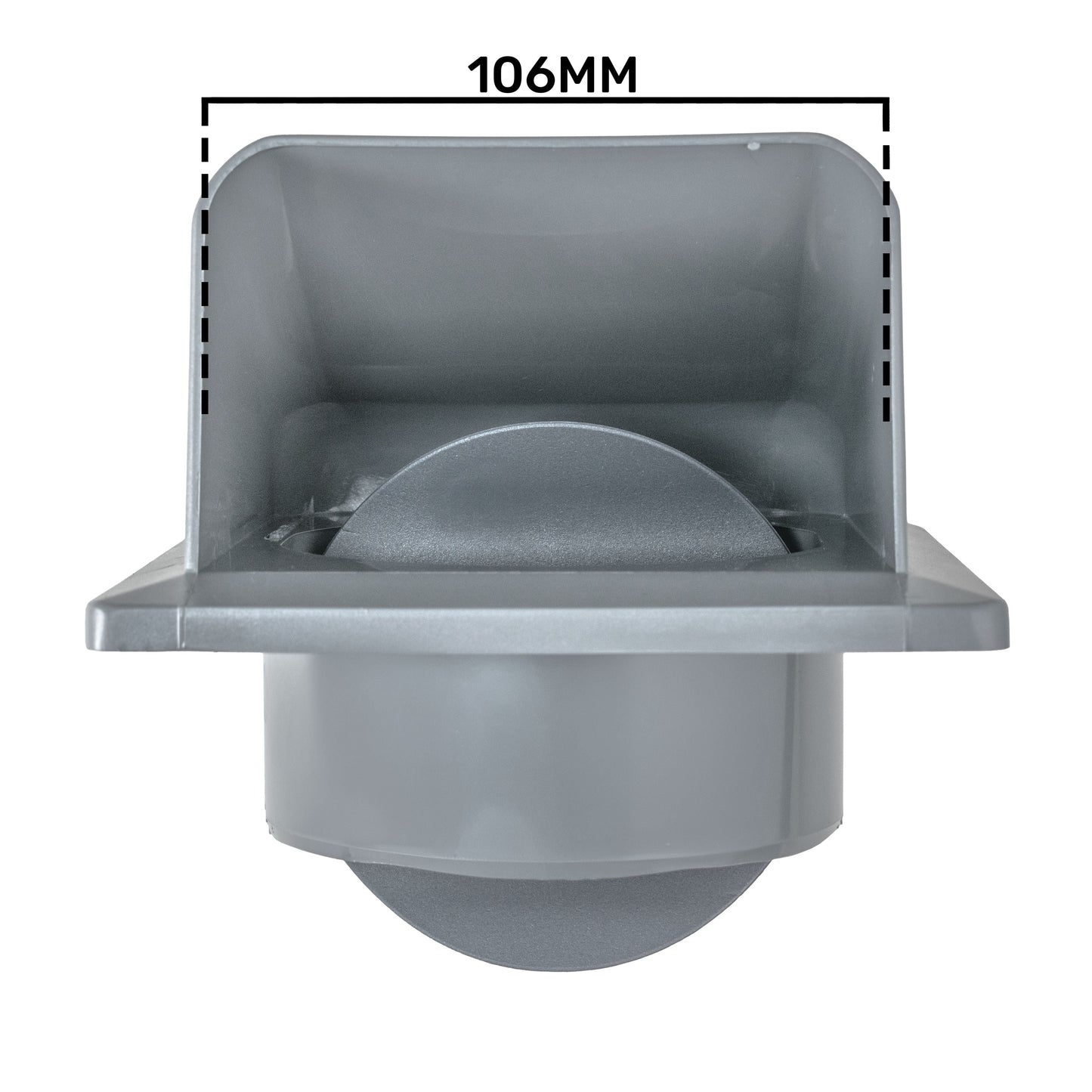 External Graphite Louvre Vent KRD/100G 100mm
