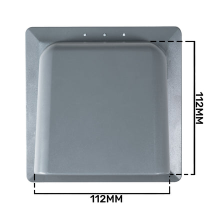 External Graphite Louvre Vent KRD/100G 100mm