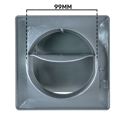 External Graphite Louvre Vent KRD/100G 100mm