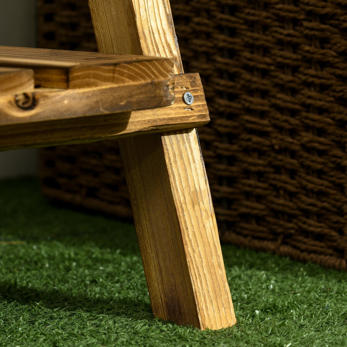 Wooden Folding Flower Pot Stand 3 Tier Garden Planter (60L x 37W x 93H cm)