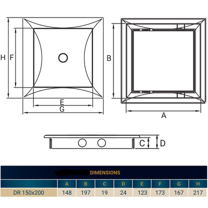 Access Panel Door 150mm x 200mm
