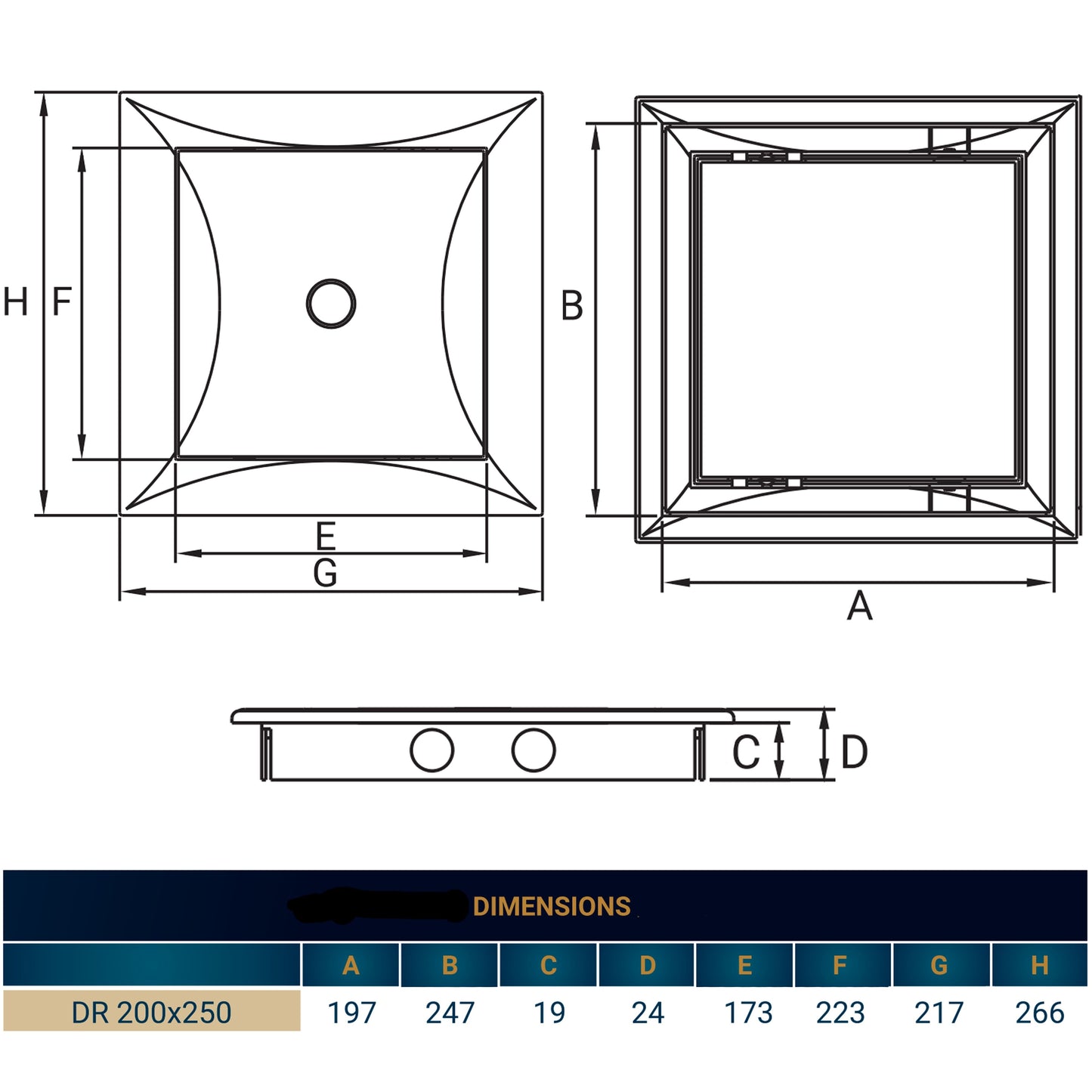 Access Panel Door 200mm x 250mm
