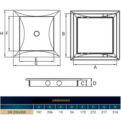 Access Panel Door 200mm x 300mm