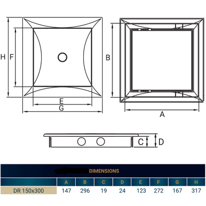 Access Panel Door 150mm x 300mm