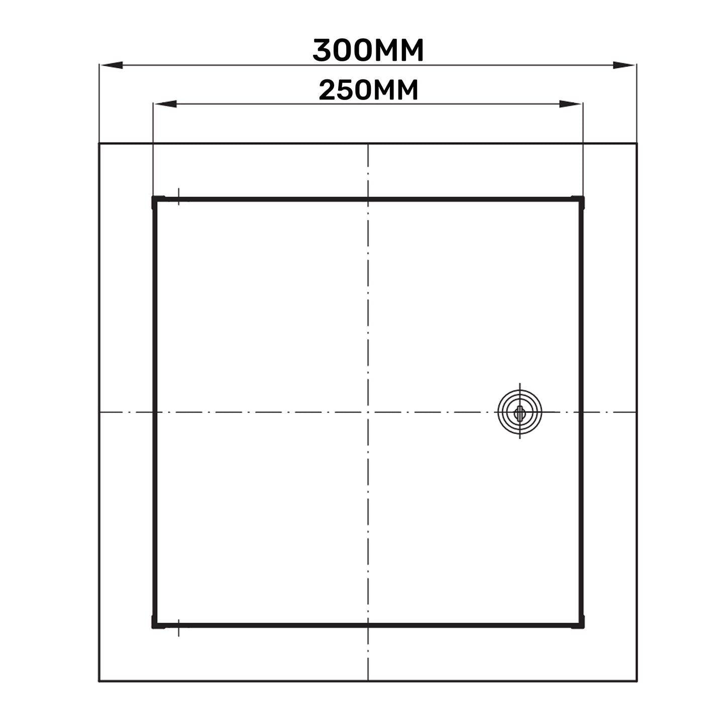 Access Panel Door Metal With Lock 250mm x 300mm
