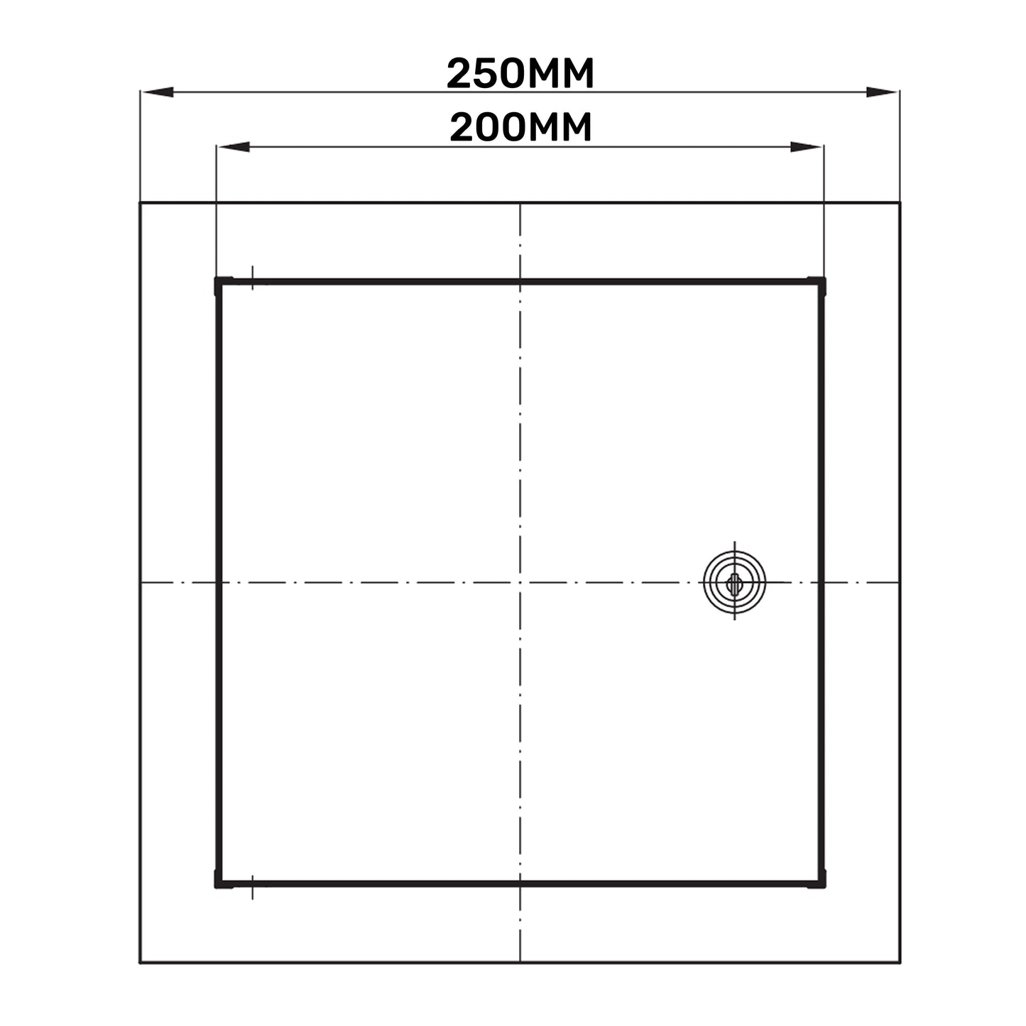 Access Panel Door Metal With Lock 200mm x 200mm