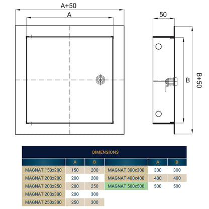 Access Panel Door Metal With Lock 500mm x 500mm