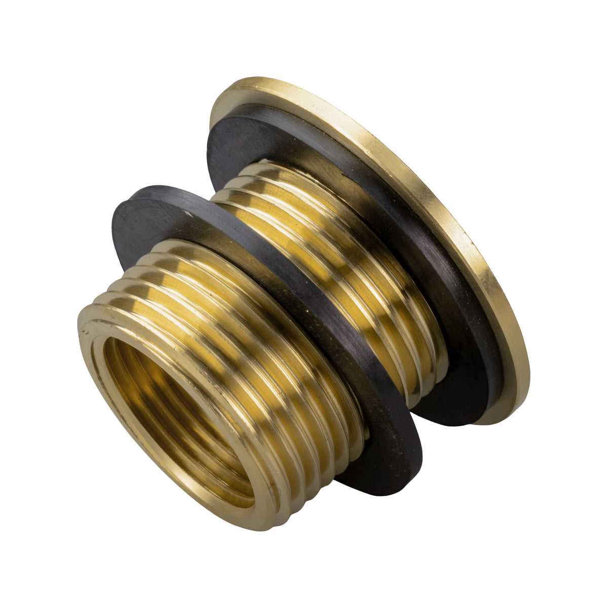 Brass Water Butt Connector – ¾″ Male / ½″ Female with 27mm Cutter