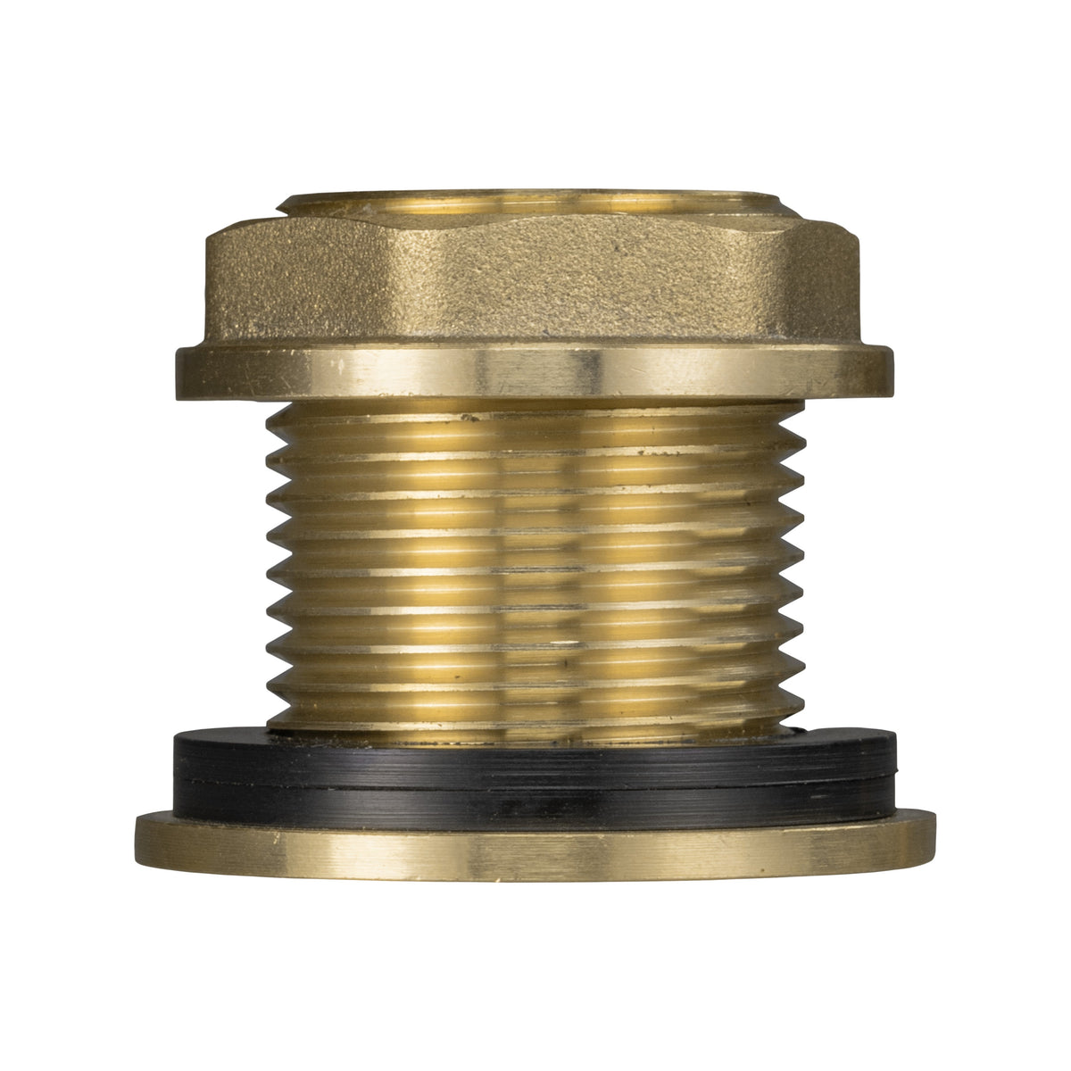 Brass Water Butt Connector – ¾″ Male / ½″ Female with 27mm Cutter
