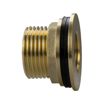 Brass Water Butt Connector – ¾″ Male / ½″ Female with 27mm Cutter