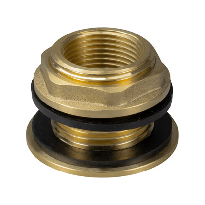 Brass Water Butt Connector – ¾″ Male / ½″ Female with 27mm Cutter