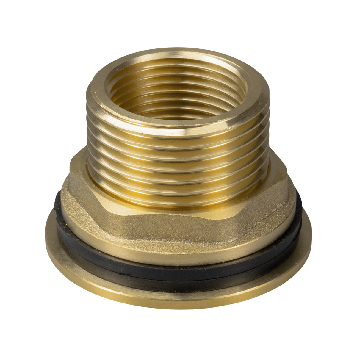 Brass Water Butt Fitting – 1″ Male / ¾″ Female + 34mm Cutter